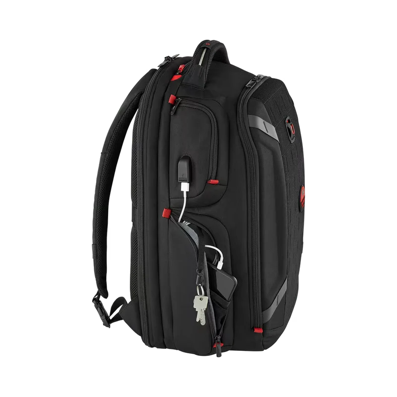 WENGER TECH PLAYERONE Mochila para laptop para videojuegos de 17.3" con bolsillo para tablet