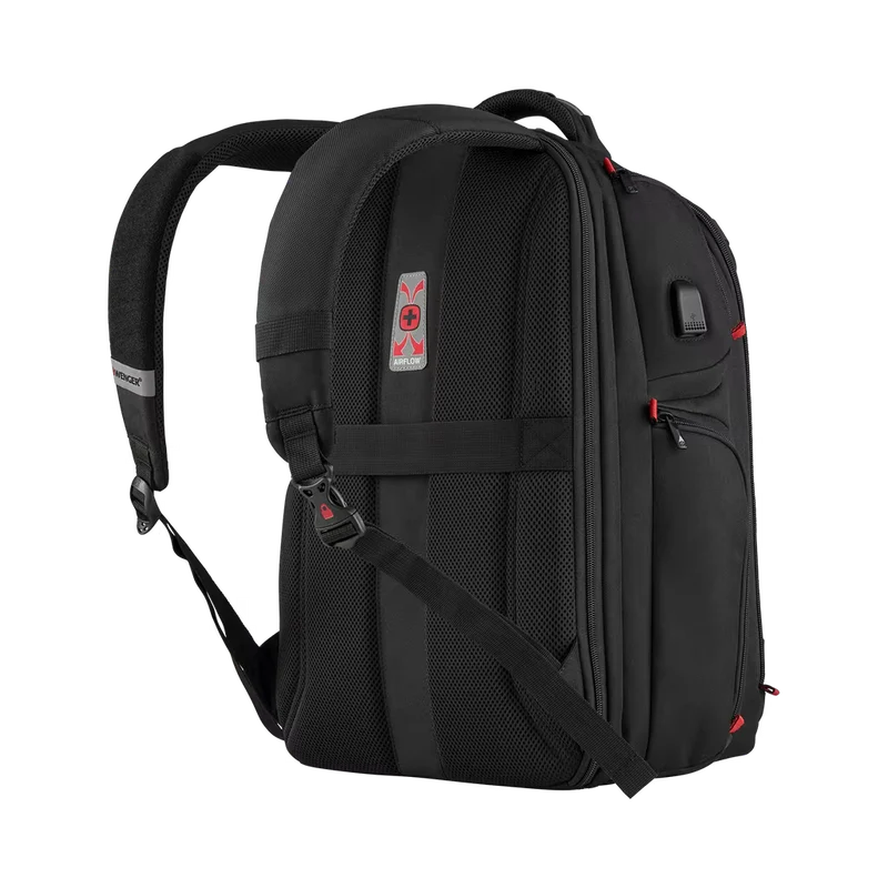 WENGER TECH PLAYERONE Mochila para laptop para videojuegos de 17.3" con bolsillo para tablet