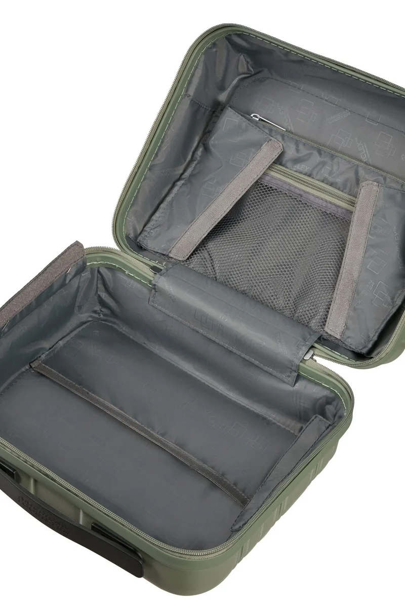 AMERICAN TOURISTER SET DE MALETA DE CABINA Y NECESER RIGIDO HIGH TURN GRIS