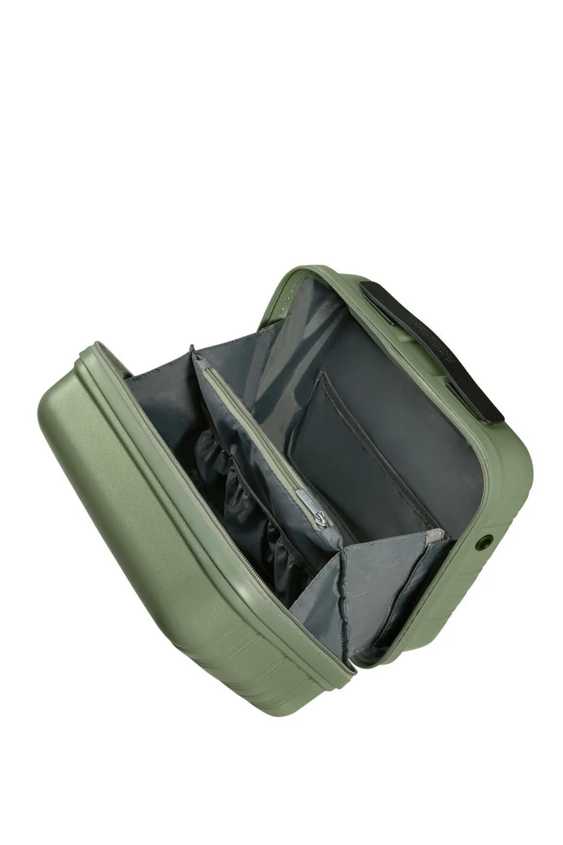 AMERICAN TOURISTER SET DE MALETA DE CABINA Y NECESER RIGIDO HIGH TURN GRIS