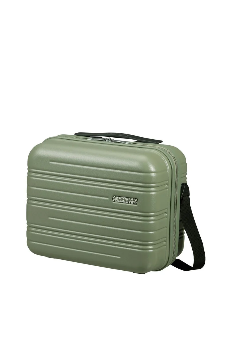 AMERICAN TOURISTER SET DE MALETA DE CABINA Y NECESER RIGIDO HIGH TURN GRIS