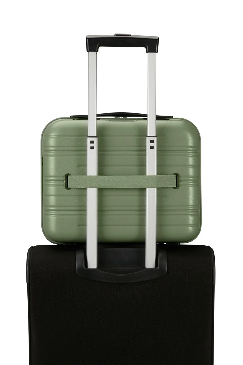 AMERICAN TOURISTER SET DE MALETA DE CABINA Y NECESER RIGIDO HIGH TURN GRIS