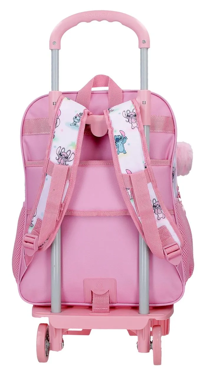 43524V1 MOCHILA ADAP. 40CM 2C. C/CARRO STITCH YOU & ME