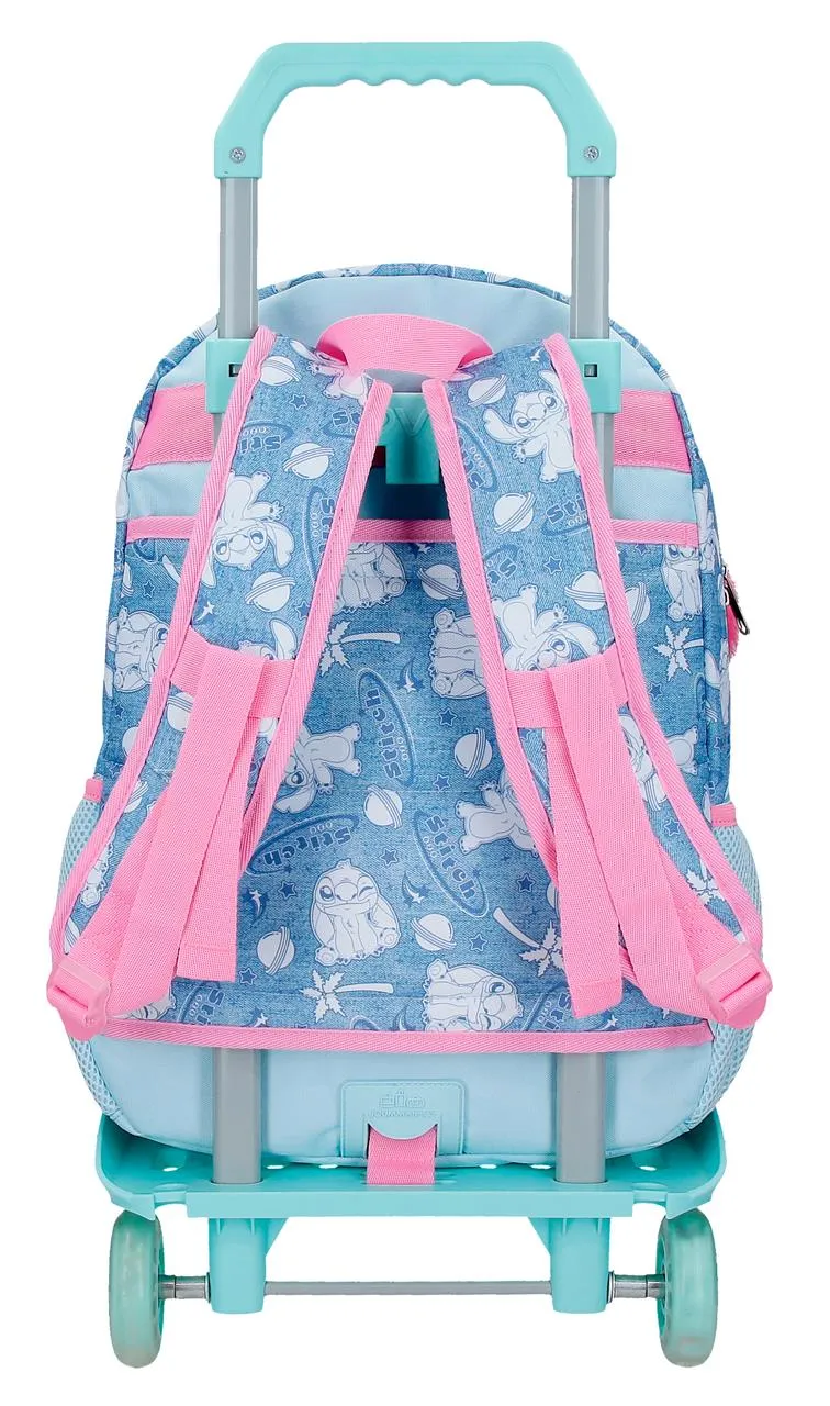32924V1 MOCHILA ADAP. 44CM 2C. C/CARRO. STITCH HEARTS