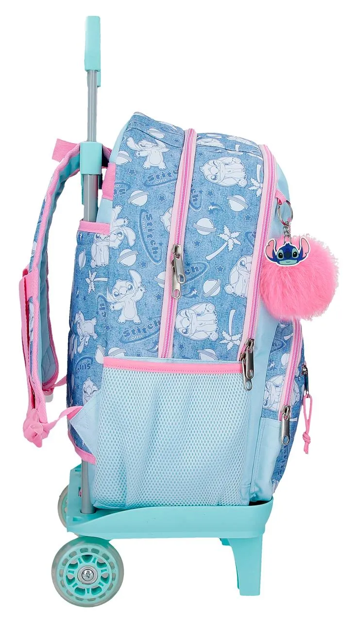 32924V1 MOCHILA ADAP. 44CM 2C. C/CARRO. STITCH HEARTS