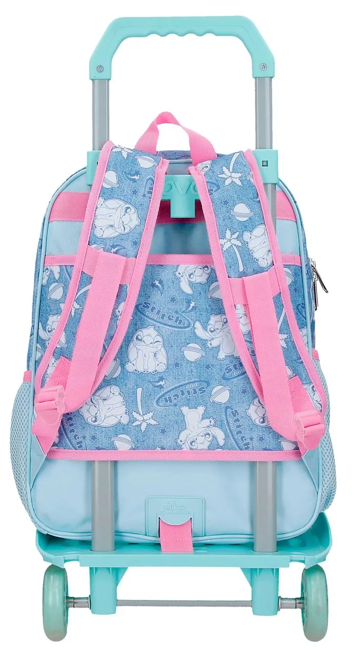 32923V1 MOCHILA ADAP. 38CM. C/CARRO. STITCH HEARTS