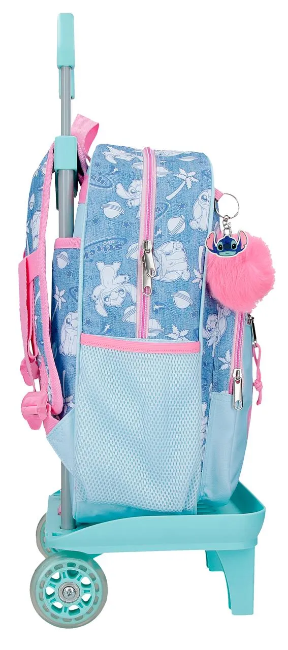 32923V1 MOCHILA ADAP. 38CM. C/CARRO. STITCH HEARTS