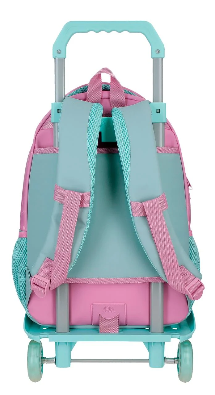 34723V1 MOCHILA ADAP. 42CM 2C. C/CARRO. STITCH LITTLE DESTRU