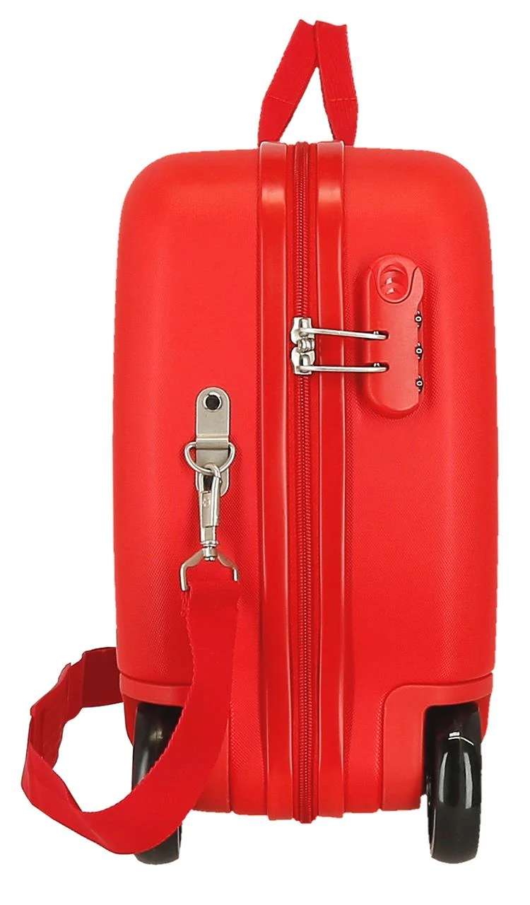 4219811 MALETA INF.ABS 4R.(2 MULTI.) 50CM. CARS MC QUEEN RED