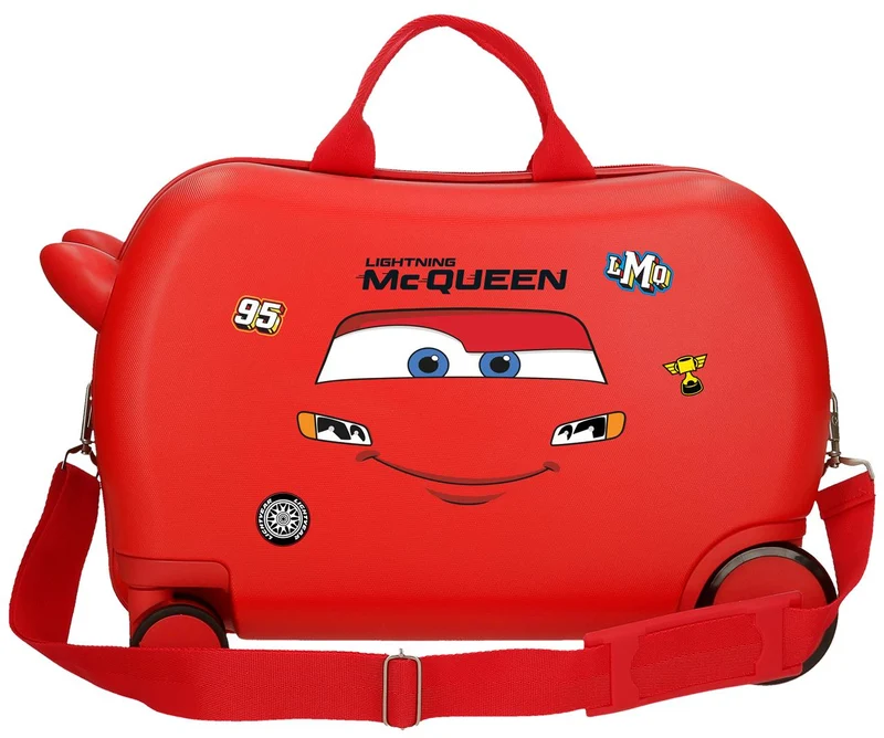 4211011 MALETA INF.ABS 4R.(2 MULTI.) 45CM. CARS MCQUEEN RED