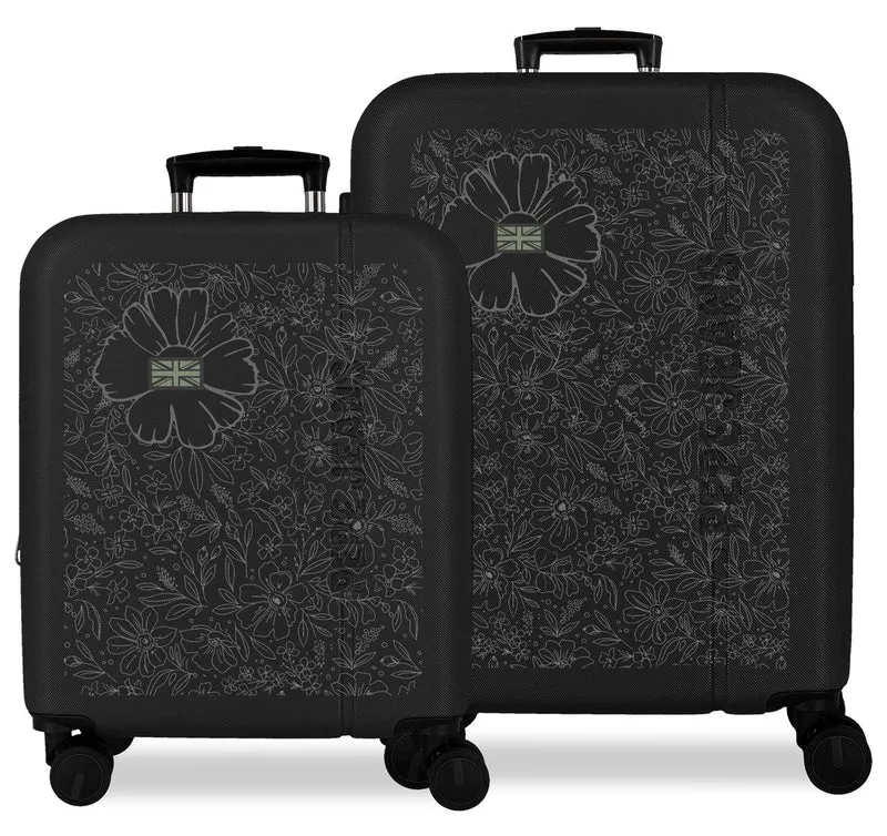 6138941 SET/2 TROLLEY ABS 55-68CM. C/EXP. 4R. PJL ELOISE NEG