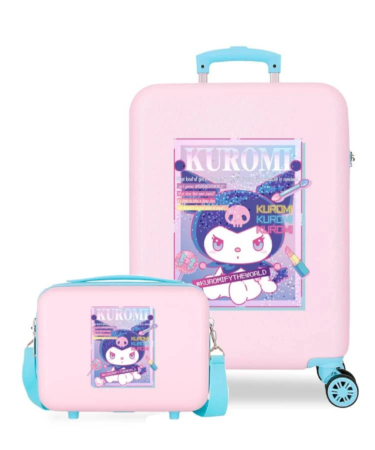 Pack maleta de cabina + neceser KUROMI CURRENT MOOD de SANRIO