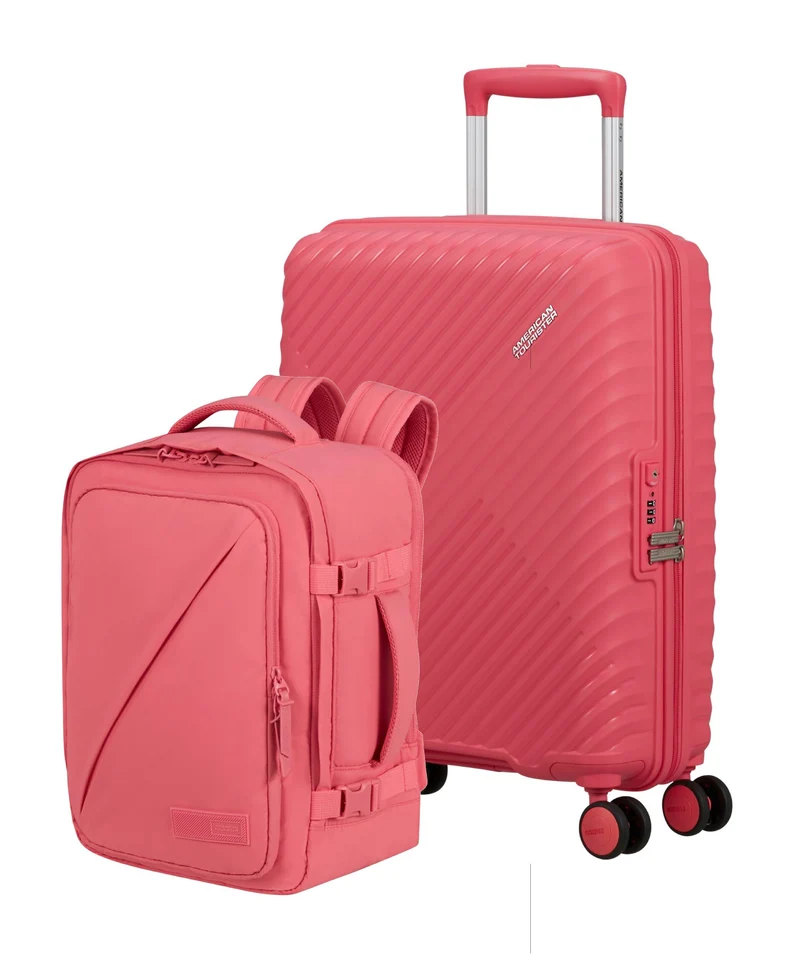 Pack maleta de cabina DIABLAST + mochila de viaje TAKE2CABIN MS PUFF de AMERICAN TOURISTER