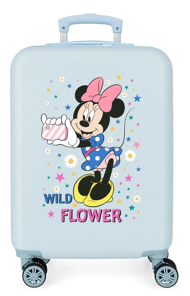 4421421 TROLLEY ABS 55CM. 4R. MINNIE WILD FLOWER AZUL