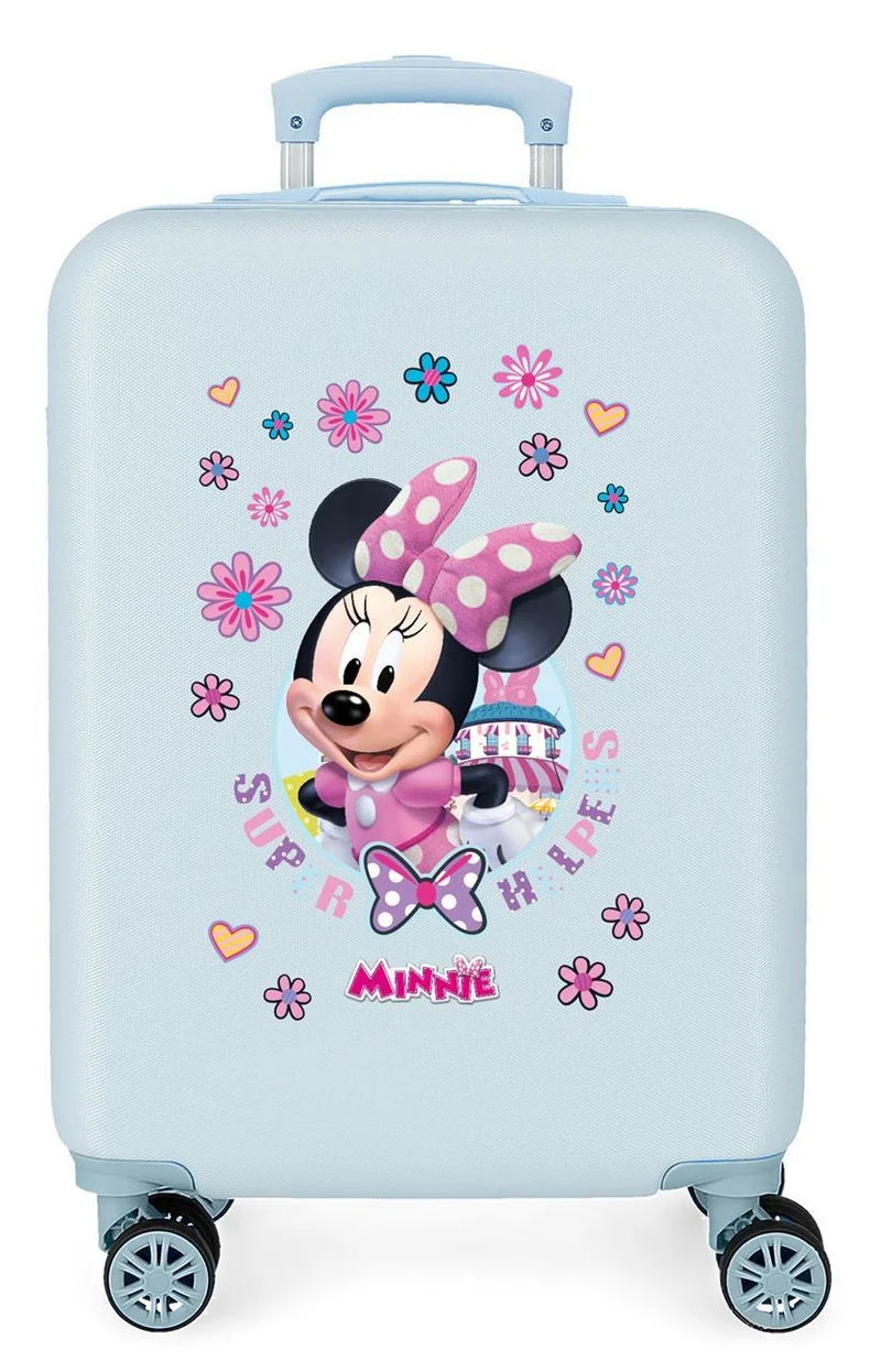 4571464 TROLLEY ABS 55CM. 4R. MINNIE HAPPY HELPERS AZUL CLAR