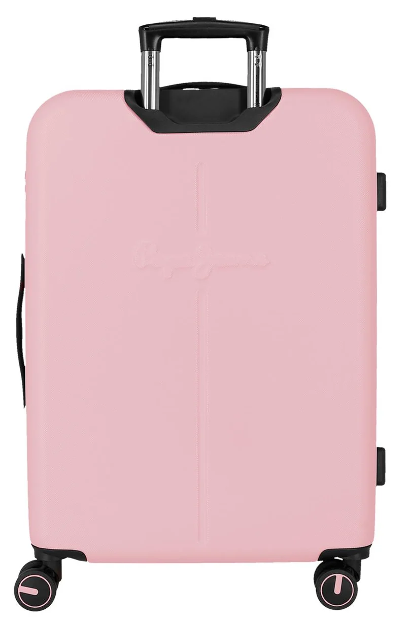 7568849 TROLLEY ABS 68CM. C/EXP. 4R. PJL MONTANA ROSA CLARO