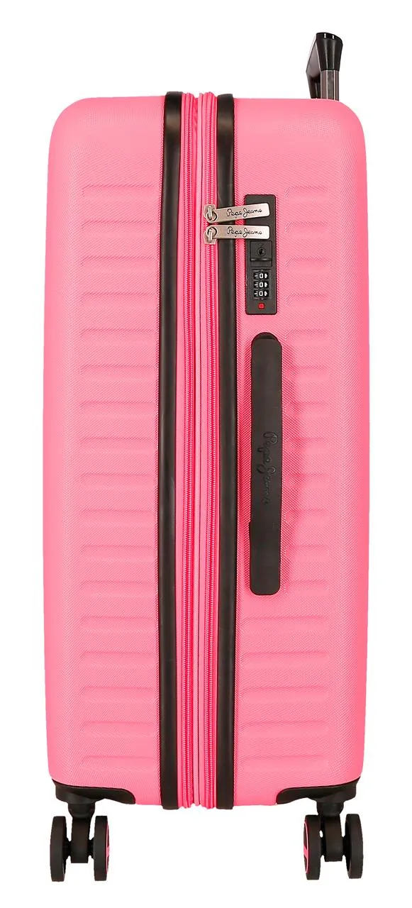 7568848 TROLLEY ABS 68CM. C/EXP. 4R. PJL MONTANA FUCSIA