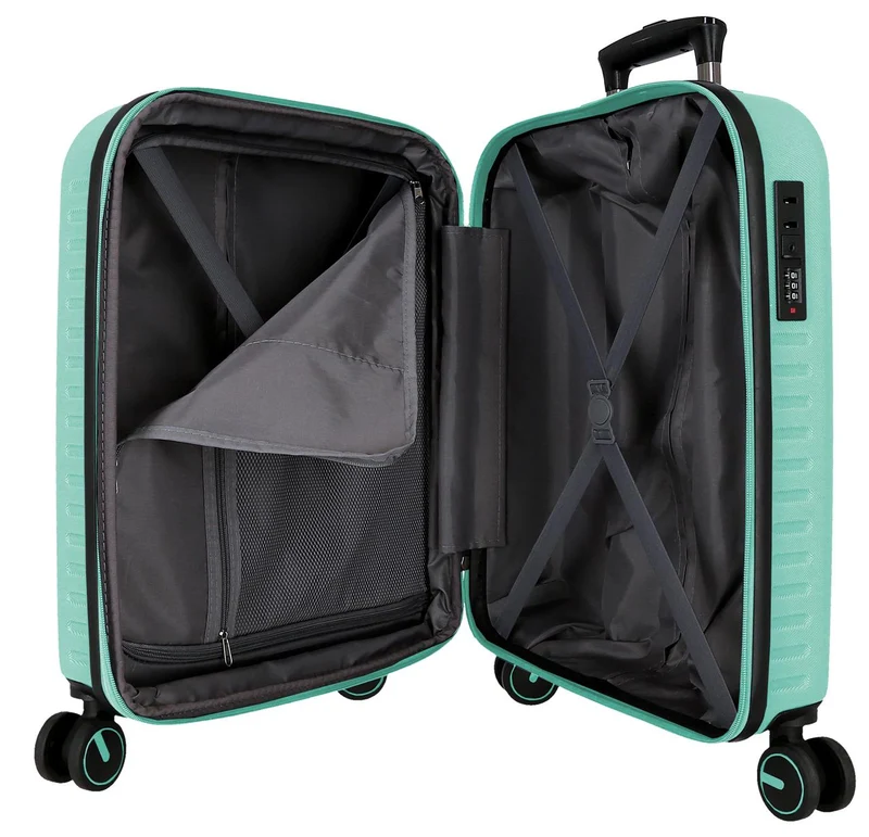 7569146 TROLLEY ABS 55CM. 4R. PJL MONTANA TURQUESA AZUL