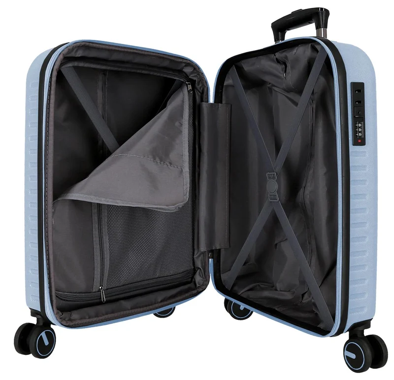 7569143 TROLLEY ABS 55CM. 4R. PJL MONTANA AZUL CLARO