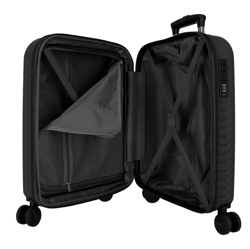 7569141 TROLLEY ABS 55CM. 4R. PJL MONTANA NEGRO