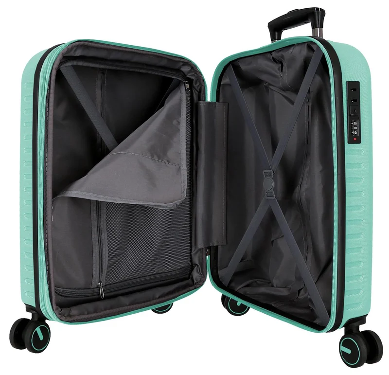 7568646 TROLLEY ABS 55CM. C/EXP. 4R. PJL MONTANA TURQUESA AZ