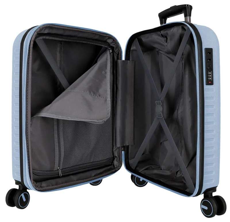 7568643 TROLLEY ABS 55CM. C/EXP. 4R. PJL MONTANA AZUL CLARO