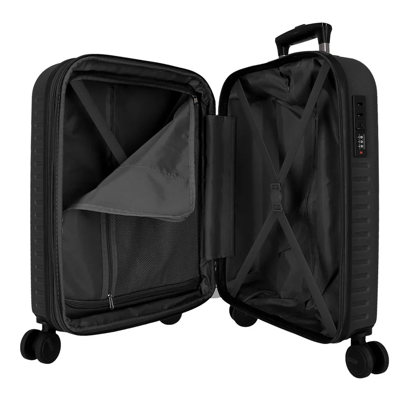 7568641 TROLLEY ABS 55CM. C/EXP. 4R. PJL MONTANA NEGRO