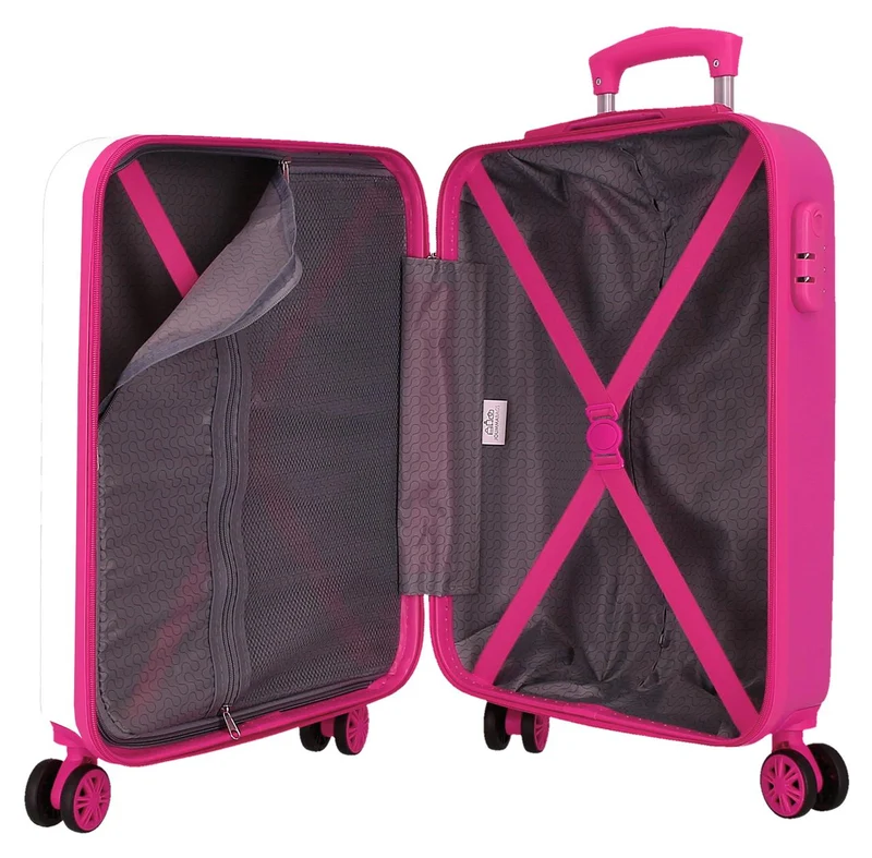 4281117 TROLLEY ABS 55CM.4R. WONDER KUROMI BLANCO-FUCSIA
