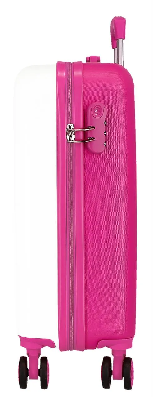 4281117 TROLLEY ABS 55CM.4R. WONDER KUROMI BLANCO-FUCSIA