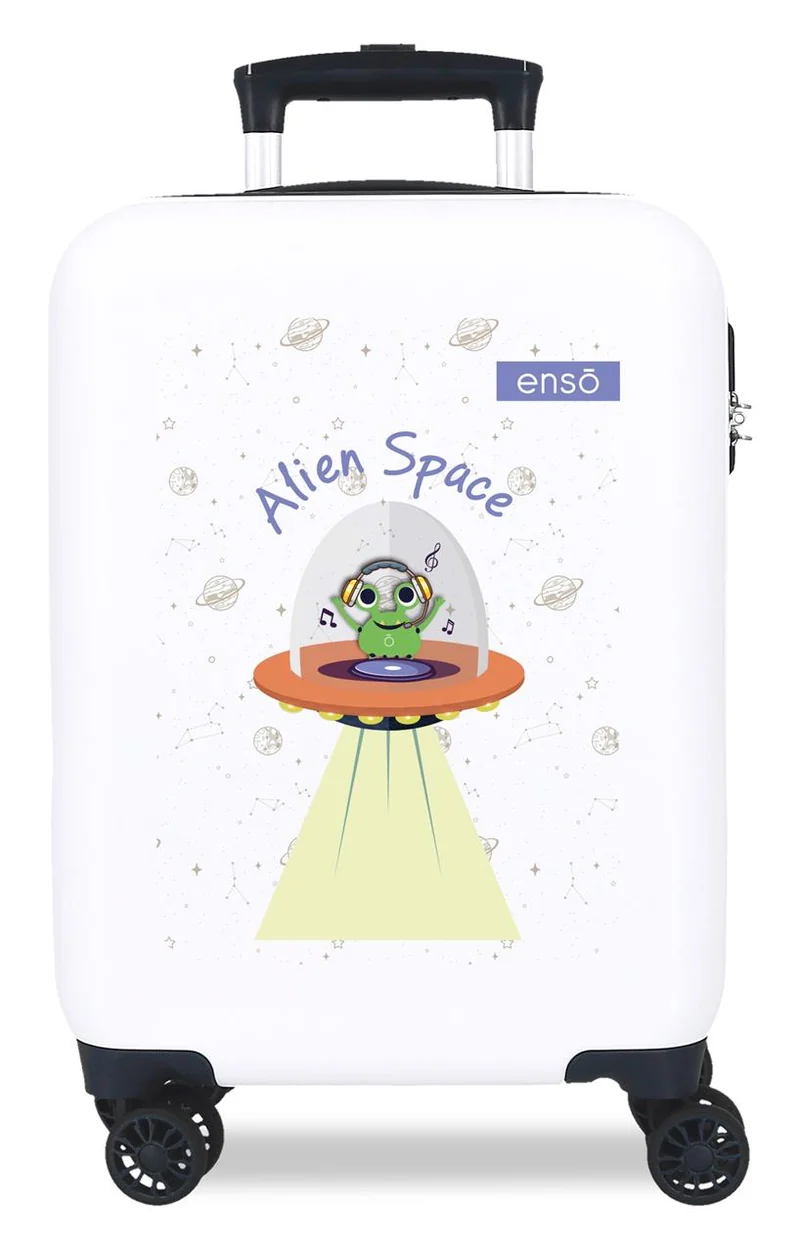 9881321 TROLLEY ABS 50CM. 4R. ENSO ALIEN SPACE BLANCO