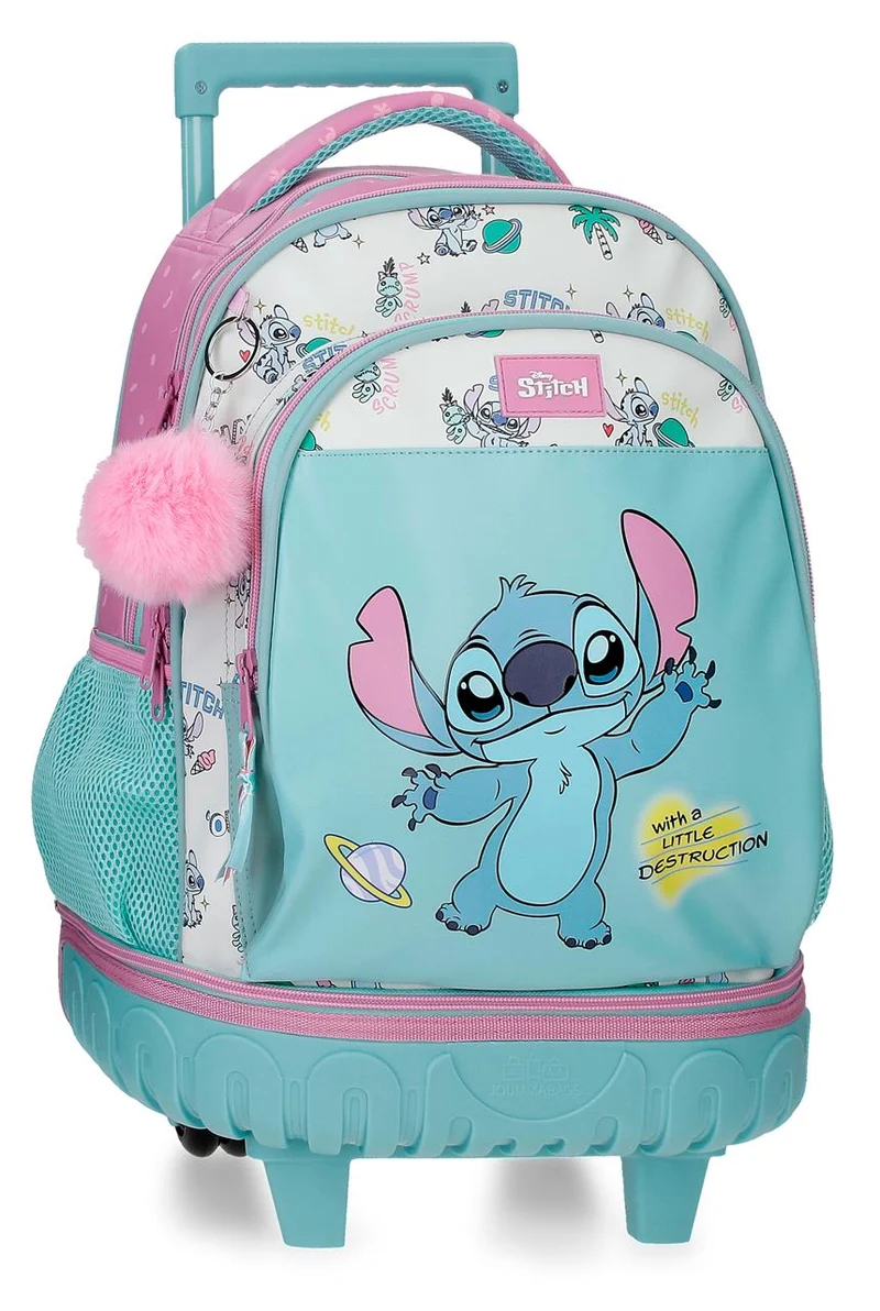 3472941 MOCHILA COMPACT DESM. 2R. STITCH LITTLE DESTRUCTION