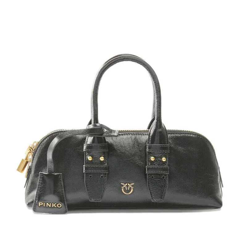 Bolso Pinko de mano cuero de ternera fino granulado negro 105334 A2VW