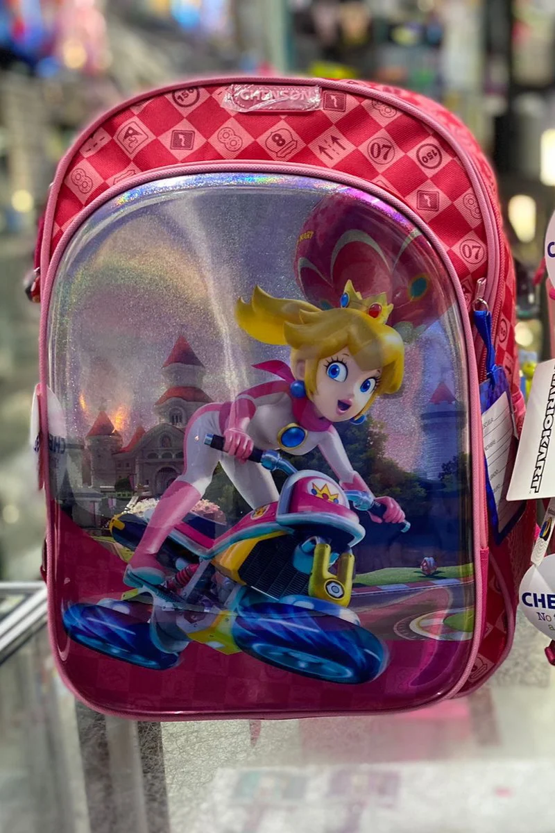 MOCHILA PRIMARIA PEACH MARIO KART CHENSON ORIGINAL