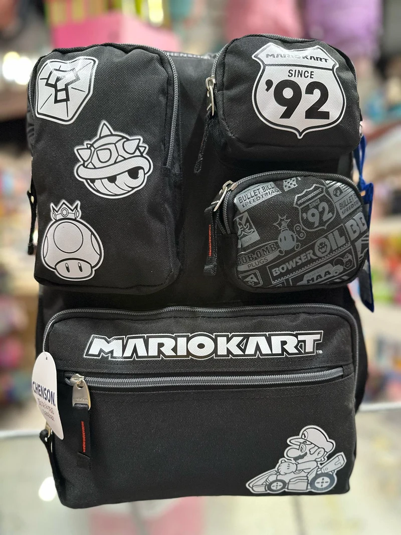Mochila primaria Mario kart clásica Chenson