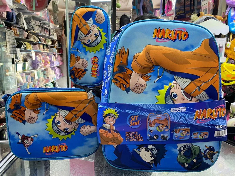 SET 3 EN 1 NARUTO KEEPACK PRIMARIA