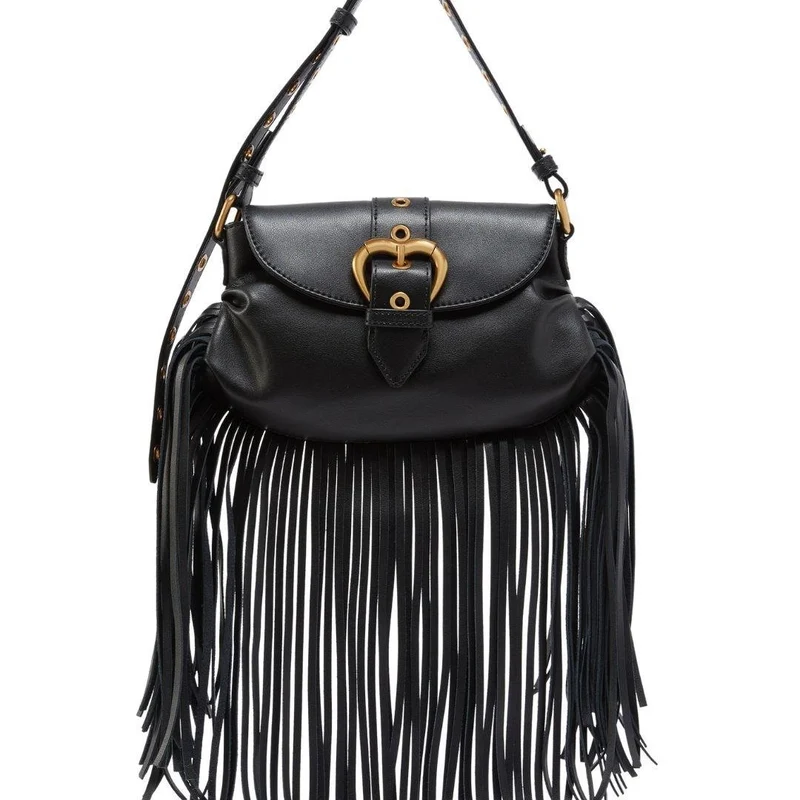 Bolso PINKO de hombro mini Jolene con flecos 102802 A1W8