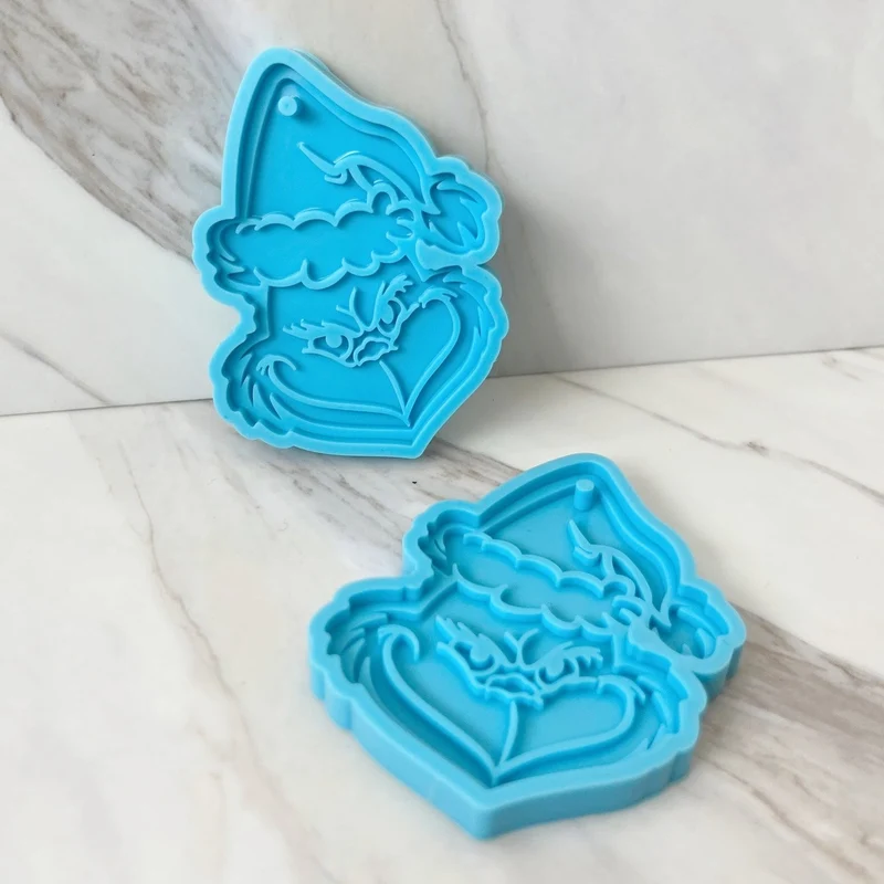 Chirimbolo / llavero de Navidad del Grinch x2 (molde de silicona)