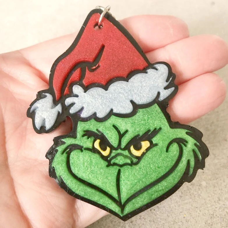Chirimbolo / llavero de Navidad del Grinch x2 (molde de silicona)