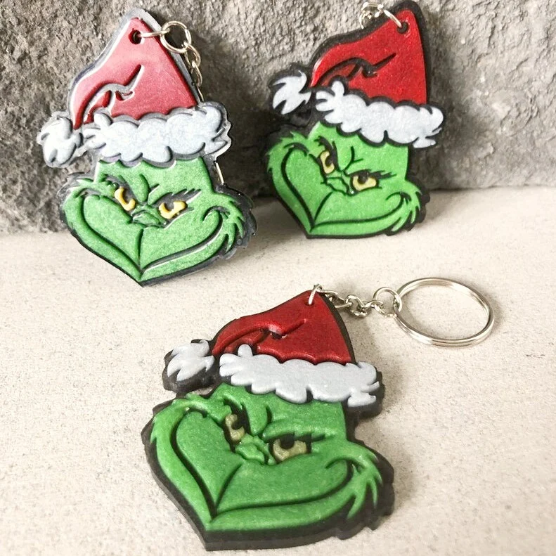 Chirimbolo / llavero de Navidad del Grinch x2 (molde de silicona)