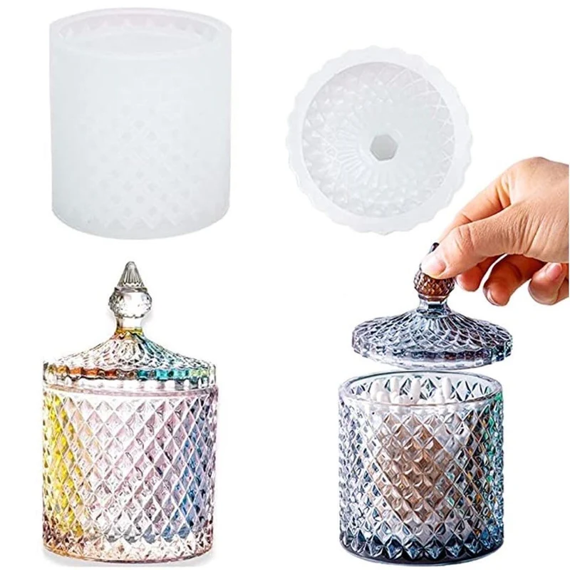Caja/alhajero/maceta rombos (molde de silicona)