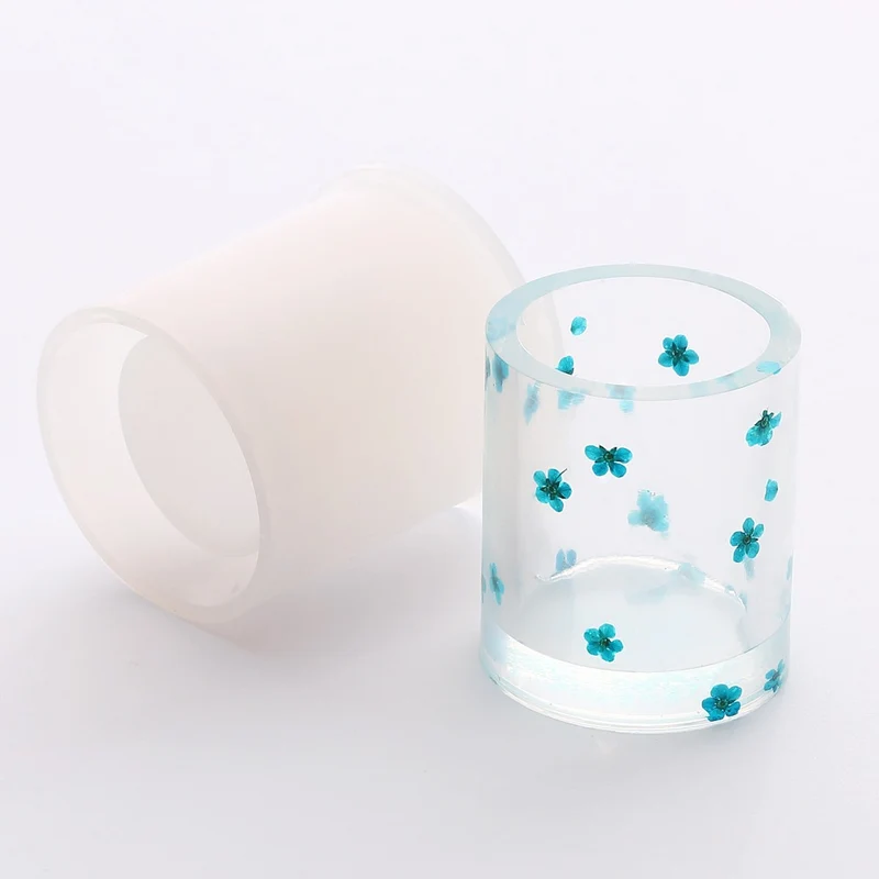 Mini maceta/vaso cilíndrico (molde de silicona)
