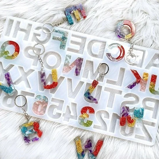 Abecedario / letras y números (molde de silicona)
