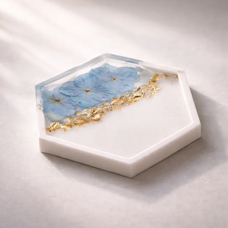Posavasos / posa-vasos hexagonal (molde de silicona)