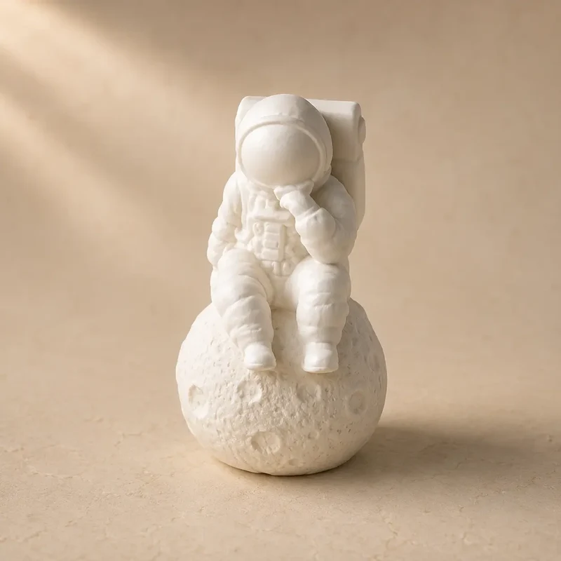 Astronauta lunar pensador (molde de silicona)
