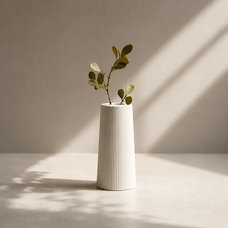 Florero columna acanalada (molde de silicona)