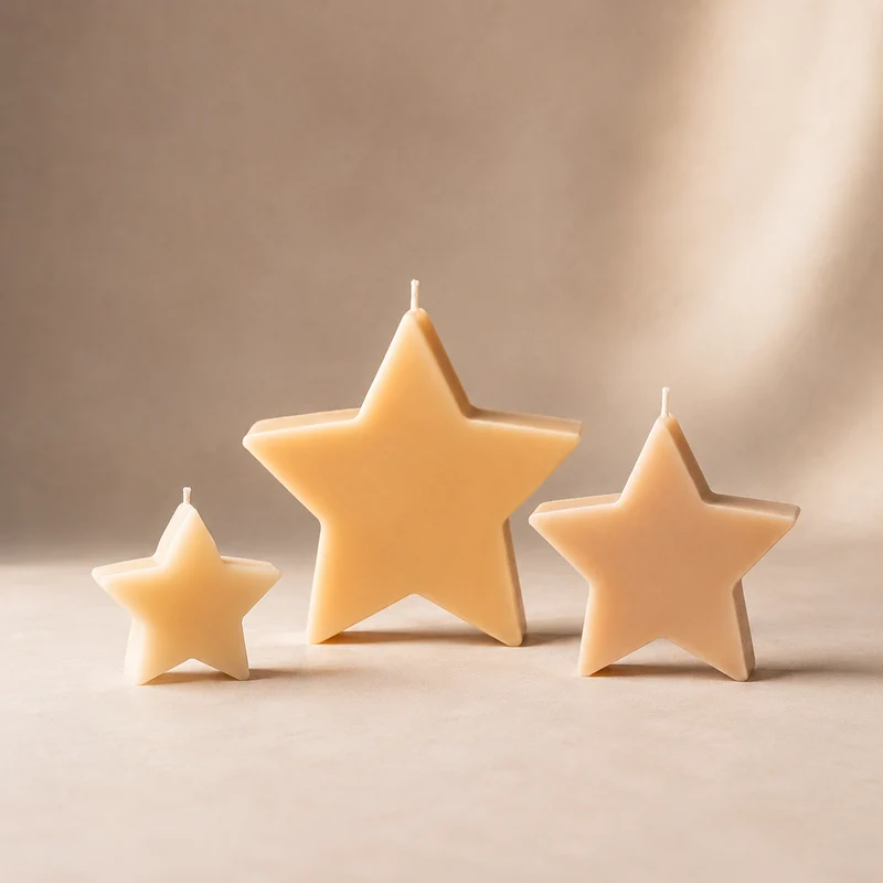 Estrella de cinco puntas en 3 tamaños (molde de silicona)
