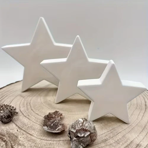 Estrella de cinco puntas en 3 tamaños (molde de silicona)