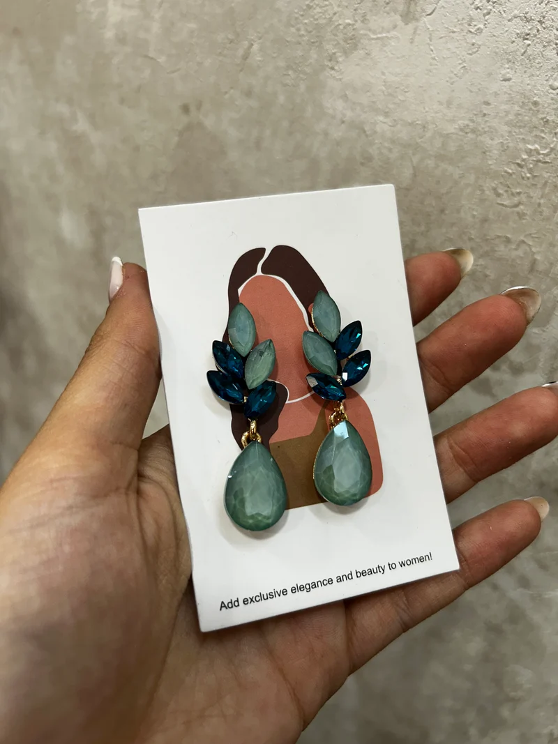 Pendientes brillos turquesa