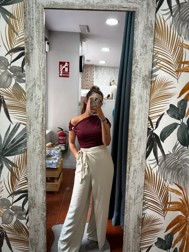 Pantalon lazo - beige