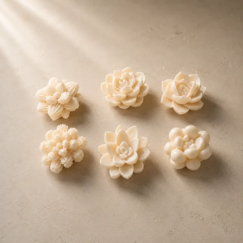 Flores suculentas 7 variantes(molde de silicona)